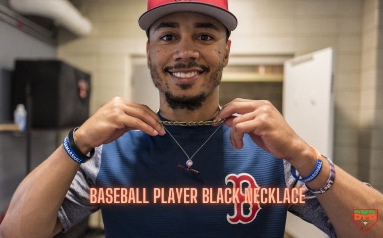 Baseball player black necklace