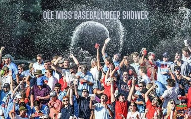 ole miss baseball beer shower
